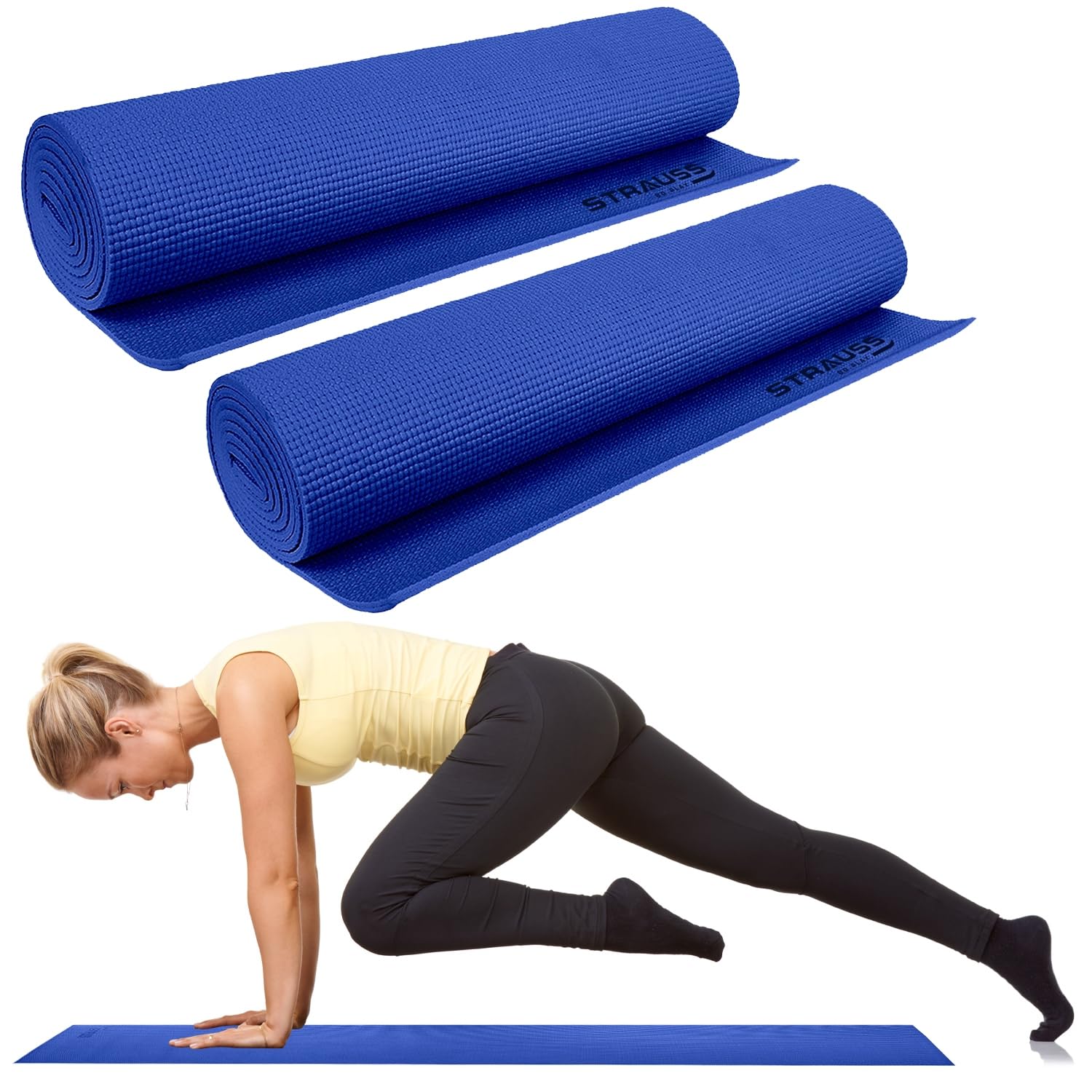 Anti Skid Solid PVC Yoga Mat with Carry Bag|Exercise Mat for Home,Gym(Pack of 2)-image-18
