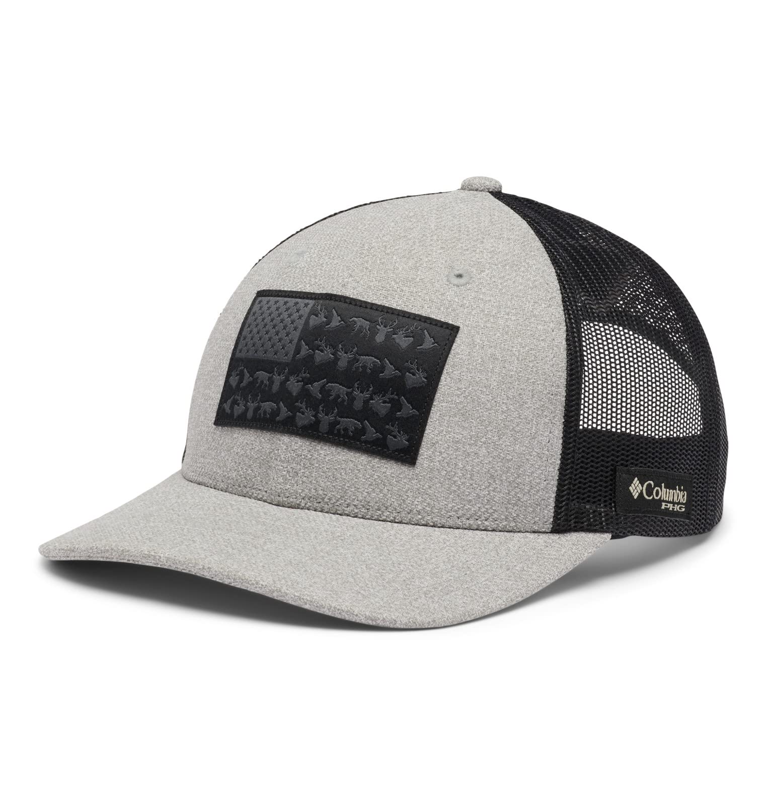 Columbia Unisex's PHG Game Flag Mesh Snap Back Cap, Cool Grey Heather/Black, One Size