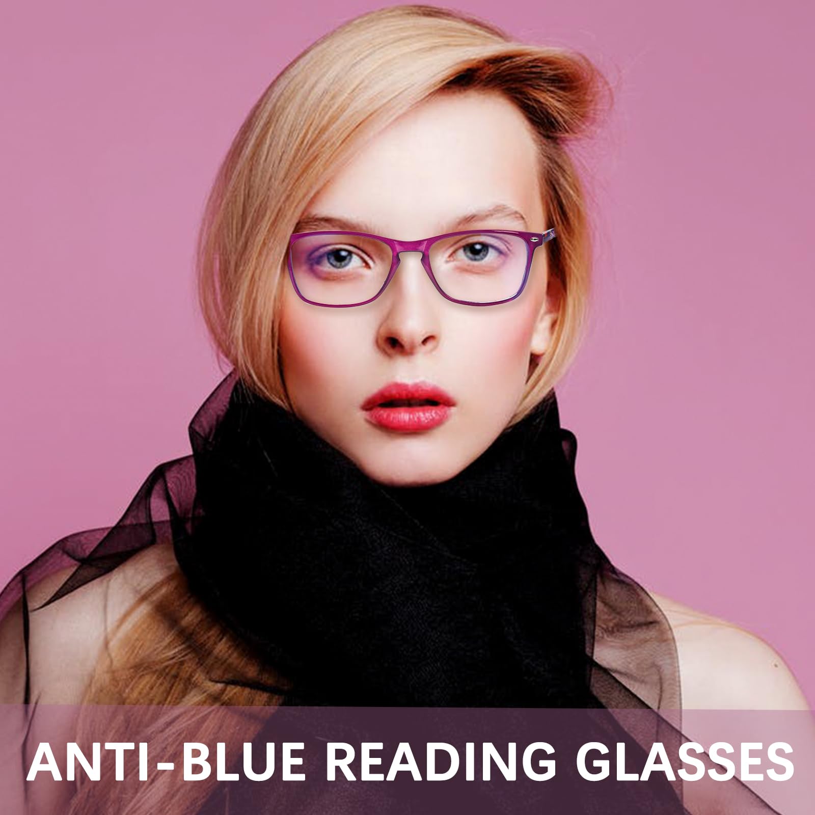ZONLON 4 Pack Ladies Reading Glasses Blue Light Blocking, Anti Glare Stylish Spring Hinge Readers for Women (4 multicolor C2 2.0 +) - Image 2