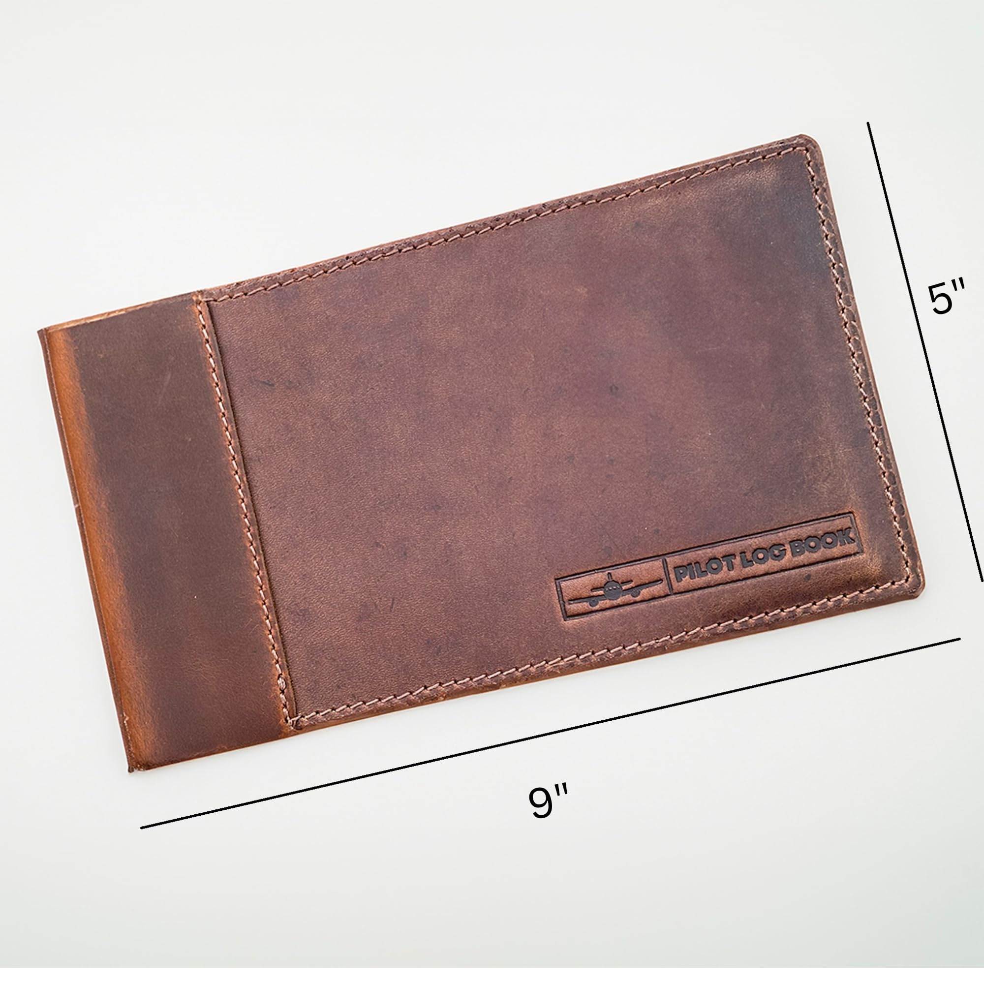 Pilot TL-SP-30 - Registro in pelle, ricaricabile, per piloti, in pelle goffrata, regalo ideale per aviatori