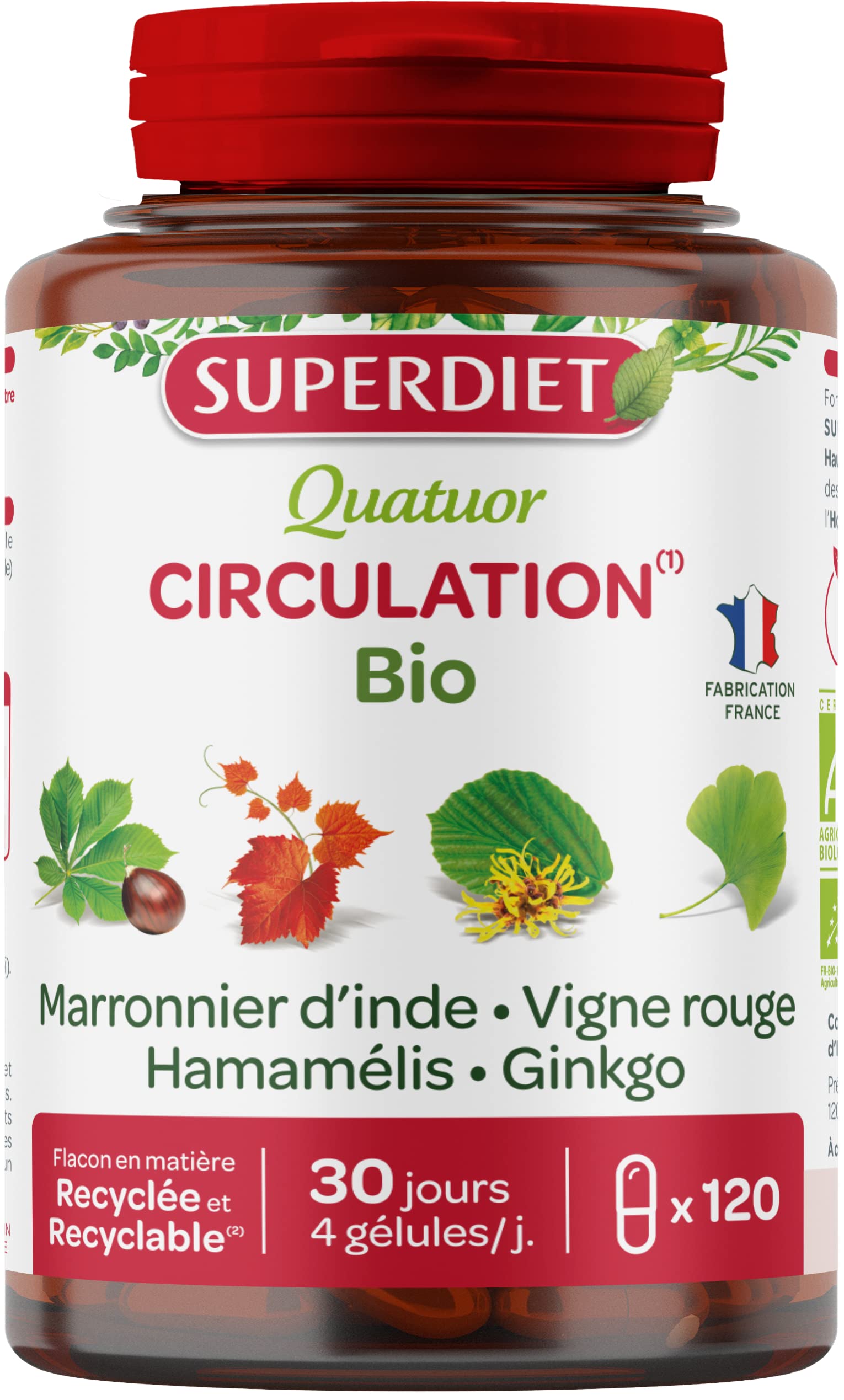 Super Diet Quatuor Circulation Bio 120 gélules