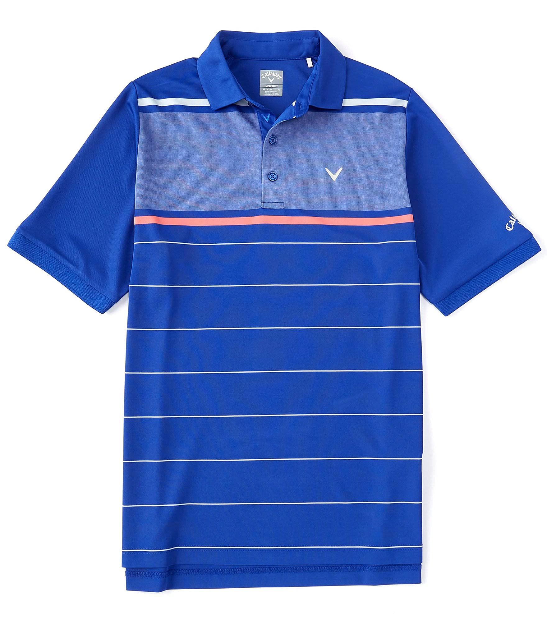 Callaway Polo de Golf de Manga Corta para Hombre, diseño de Ojo de pájaro teñido