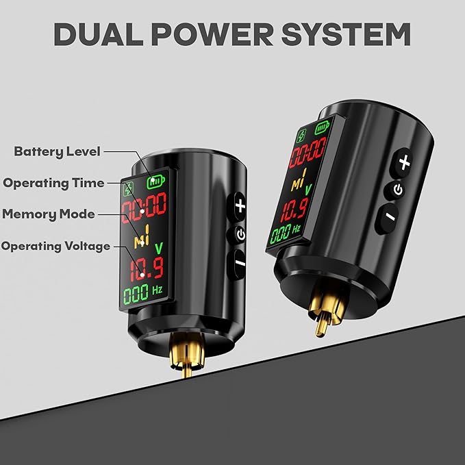 Kit Máquina Tatuar Rotativa Pen Inalámbrica POSEIDON con Bat miniatura 3