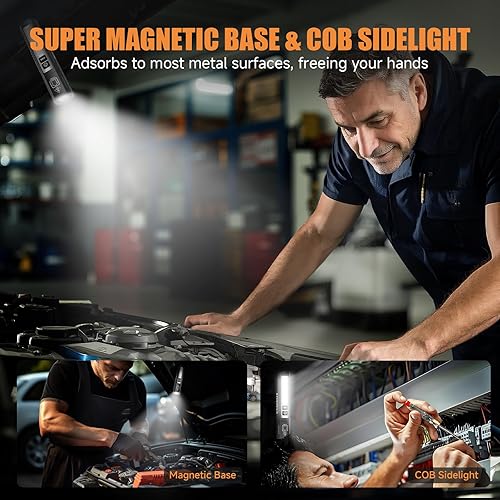 Miniatura 3 de Linternas Magnéticas Recargables Pequeñas de Alto Lumen - Linterna Táctica LED USB C Súper Brillante y Potente, 8 Modos, Linterna de Bolsillo