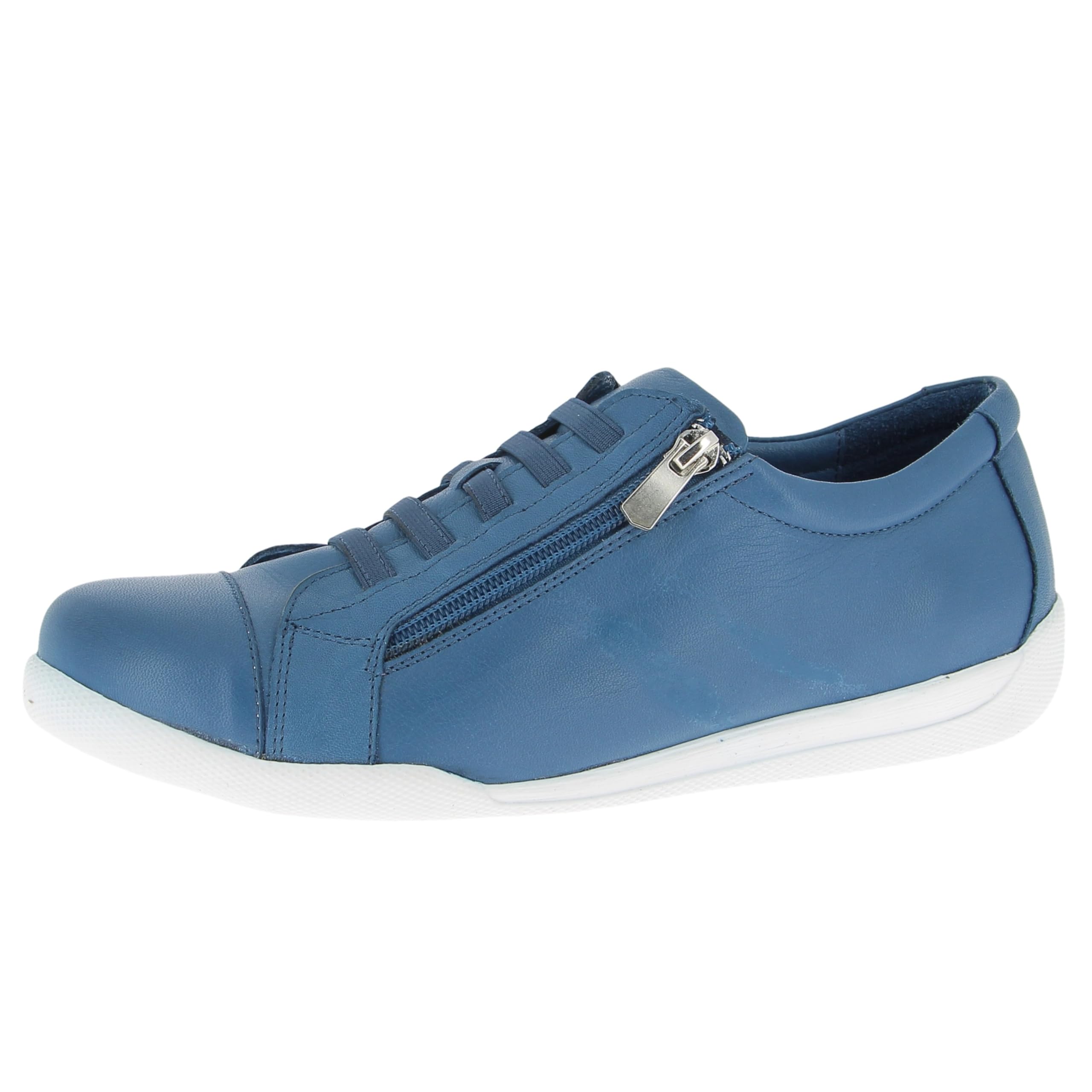 Andrea Conti Women's Damen Low Top Sneaker, Jeans Colour, 3.5 UK