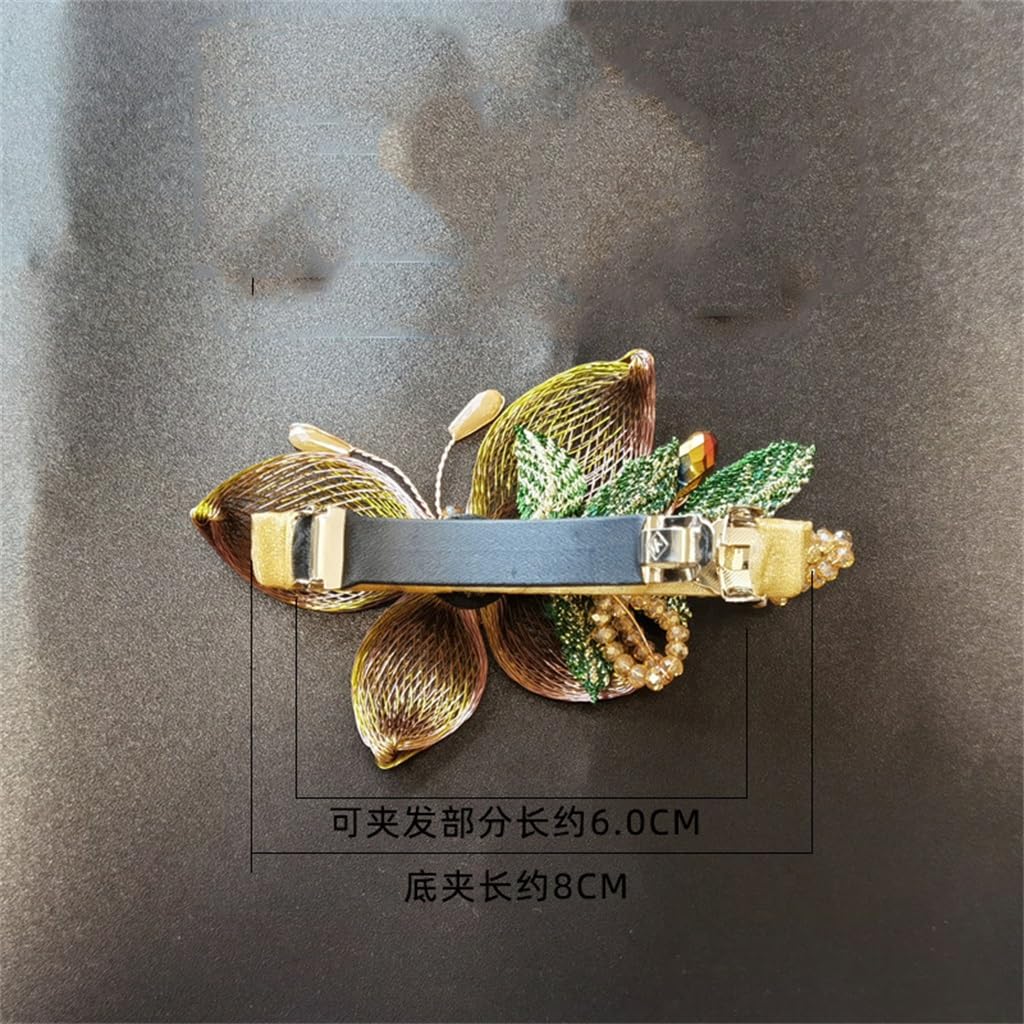 Copper Wire Hair Clip Hairpin Crystal Spring The Back Of The Top image 4
