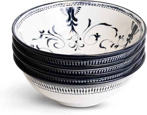 LEMIEUX ET CIE Bruges 4-Piece Salad Bowl Set Porcelain, Bowl