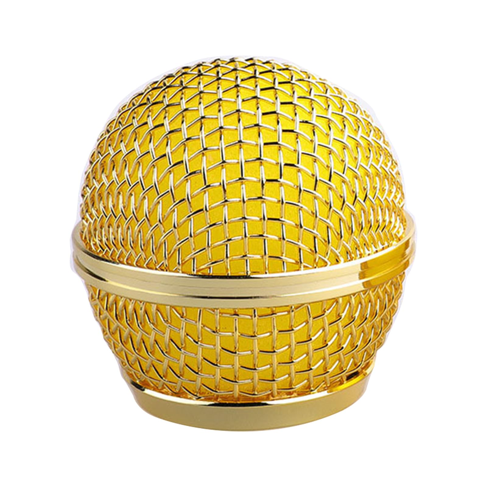 KAHDGSS 1PC Microphone Mesh Grille for Beta58 Microphone Accessories Head Replacement Electroplating Gold Color