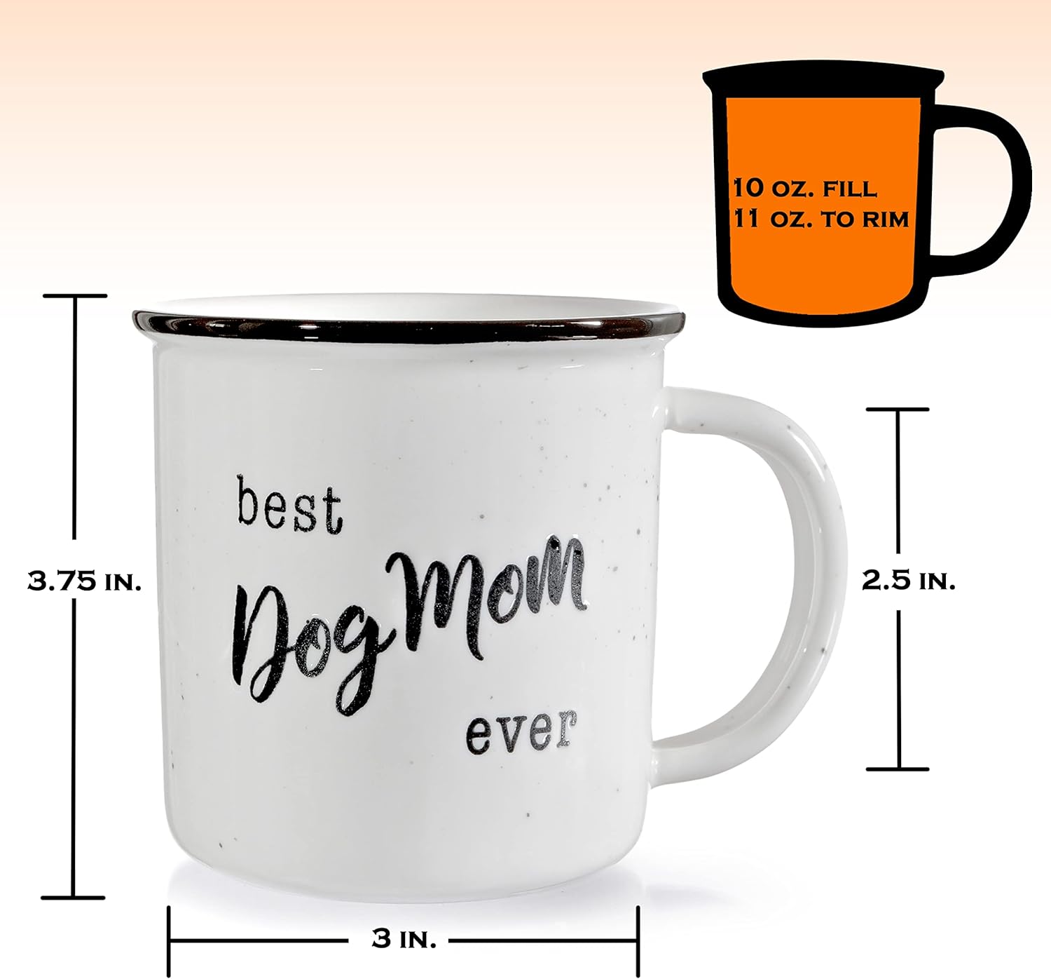 MAINEVENT Best Dog Mum Ever 11 Oz Mug, Dog Mom Coffee Cup, Coffee Lover Gift for Women - Image 2