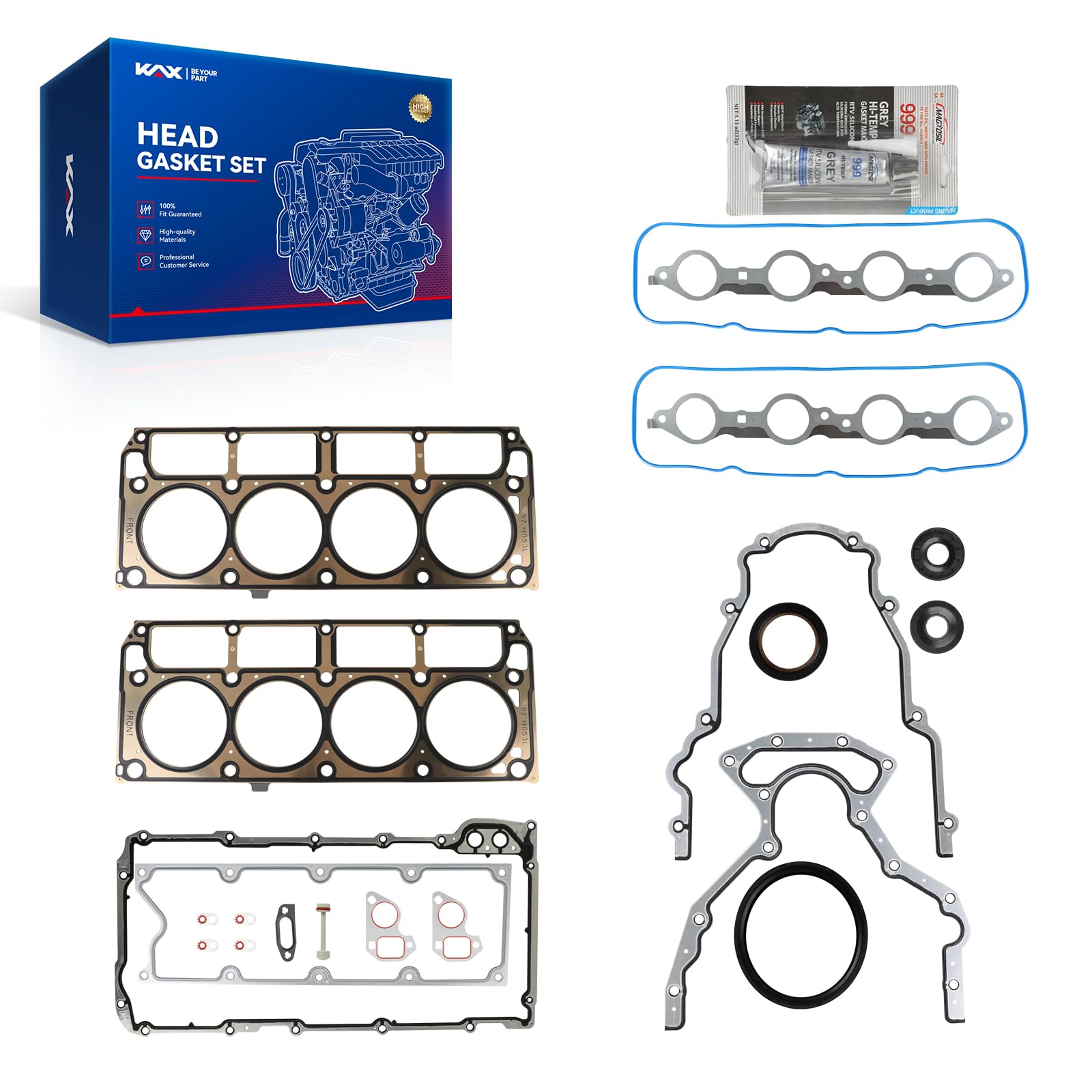 KAX GEN III LS Head Gasket Set for Chevy Silverado 2500 HD 2001-2006 6.0L