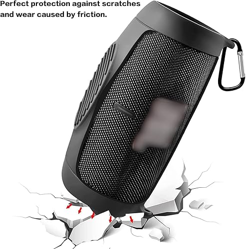 Miniatura 3 de Funda de silicona para altavoz Bluetooth portátil JBL Charge 5, piel suave de gel de viaje, bolsa de transporte de goma impermeable con correa