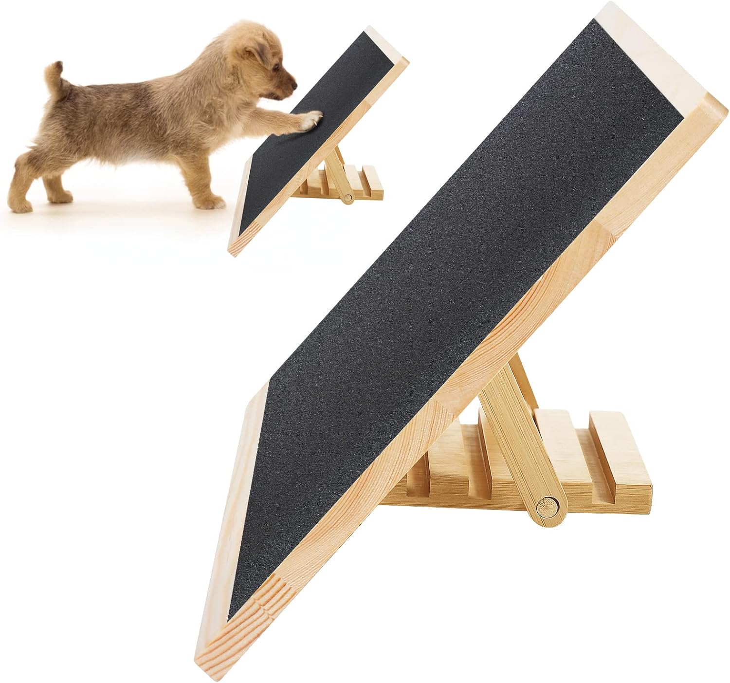 MEWTOGO Dog Scratch Pad - Anti-Slip Wooden Dog Nail Scratch Board, Safe and Effective for Trimming Your Pet's Own Nails & Replacing Nail…