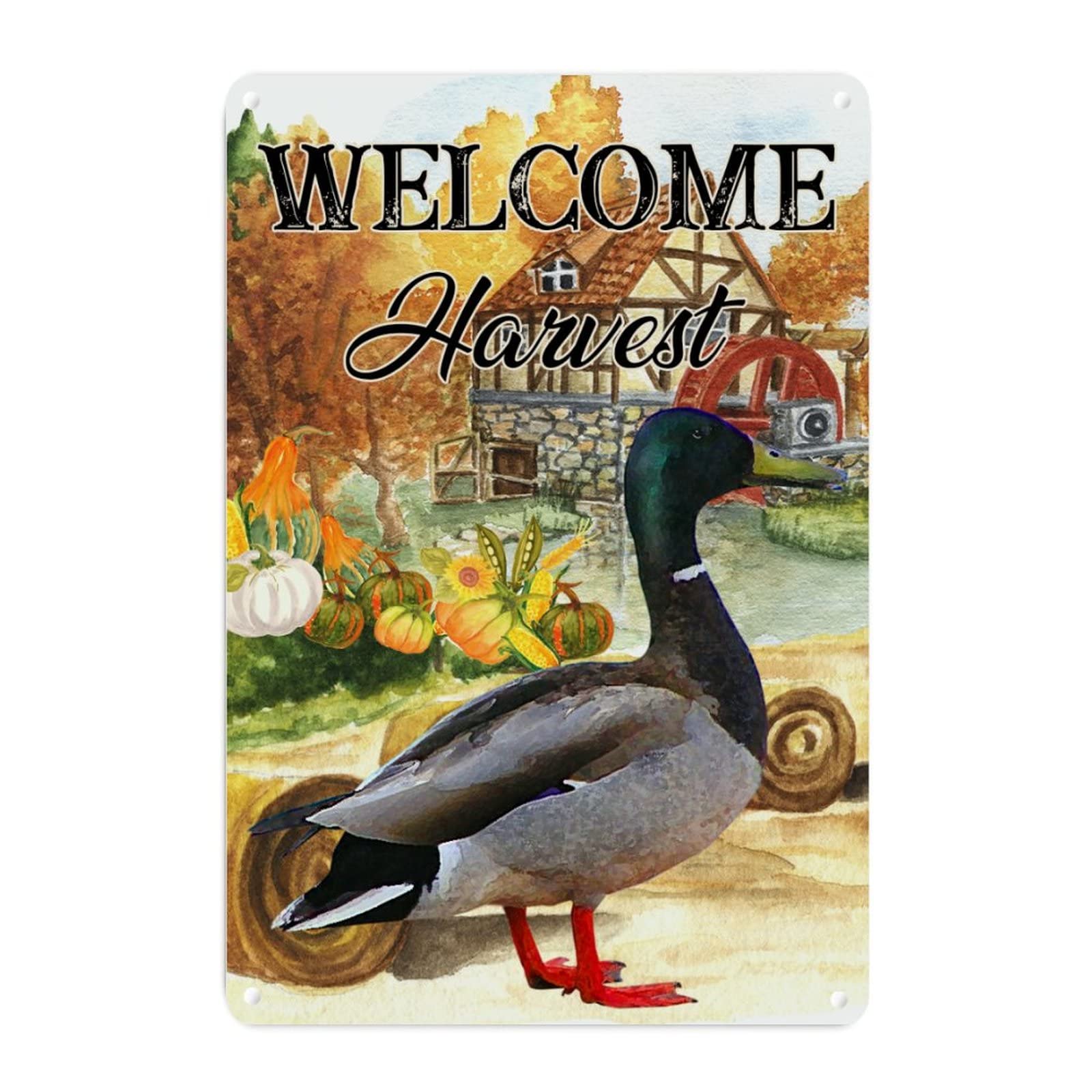 Plaque murale en métal Thanksgiving, le cadeau déco rétro idéal pour la maison