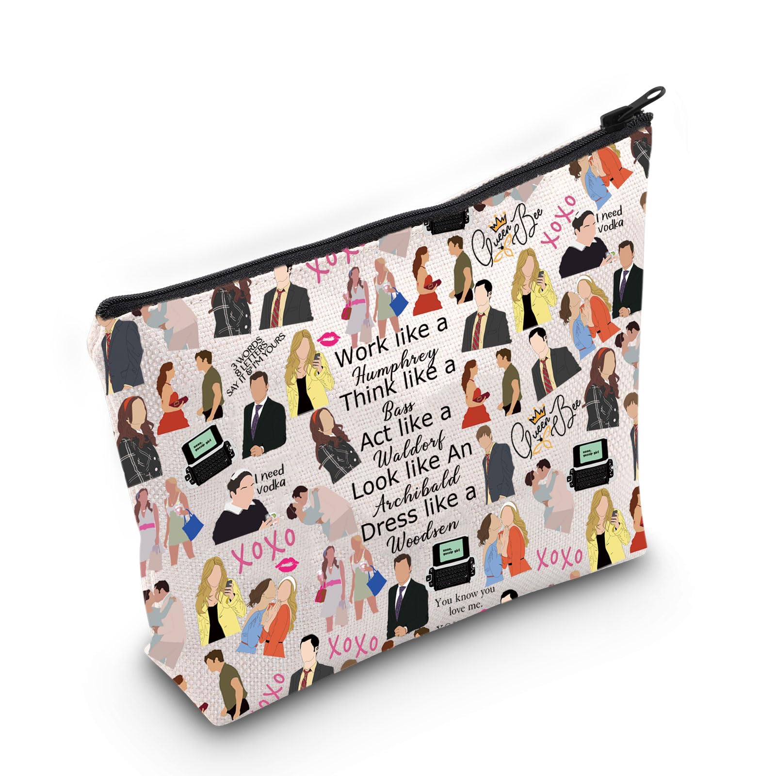 Gossip TV Show Inspired Gift Gossip Characters Cosmetic Bag Serena Blair Fans Gift Upper East Side Funny Girl TV Show Fans Gift (Gossip Bag)
