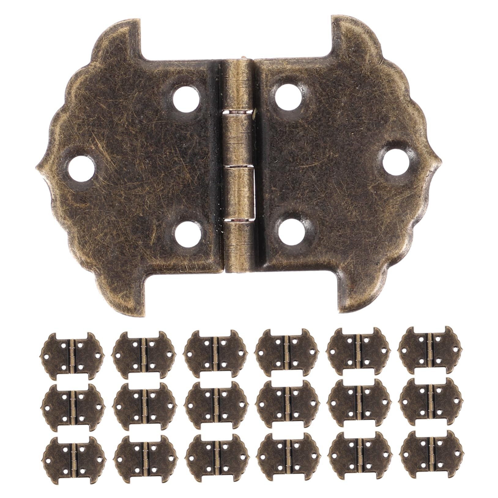 4 Set Cerniere Decorative Retro Per Scatole E Cerniere Piccole Per Progetti Da Te Per Scatole Vino E Armadi Design Antico E Resistente Facili Da Installare 20 Pezzi * 4