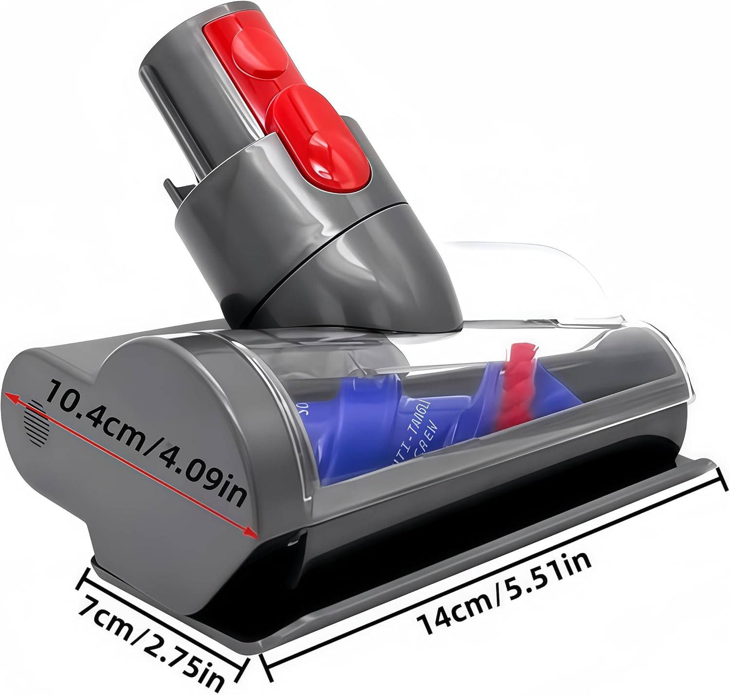 Compatible with Dyson V7 V8 V10 V11 V15, Mini Motorized Brush Head, Anti-Tangle Pet Hair Attachment for Cordless Vacuum Cleaner, Replacement Tool for Bed, Carpet, Car & Upholstery