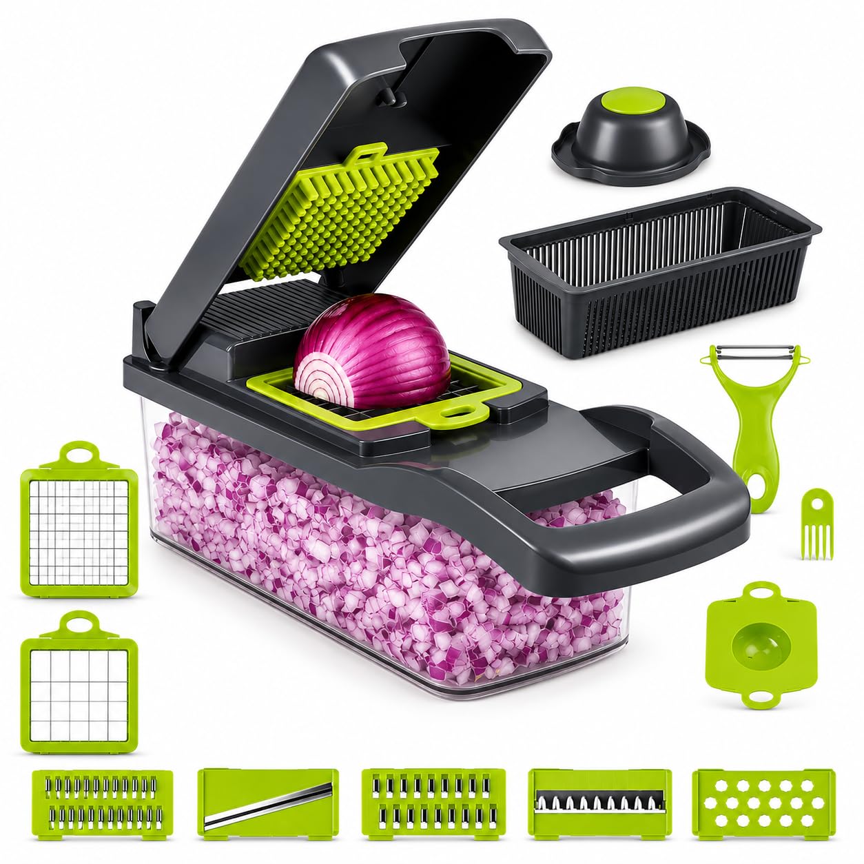 Mandoline pour légumes pour couper vos aliments sans effort grâce au système 16 en 1