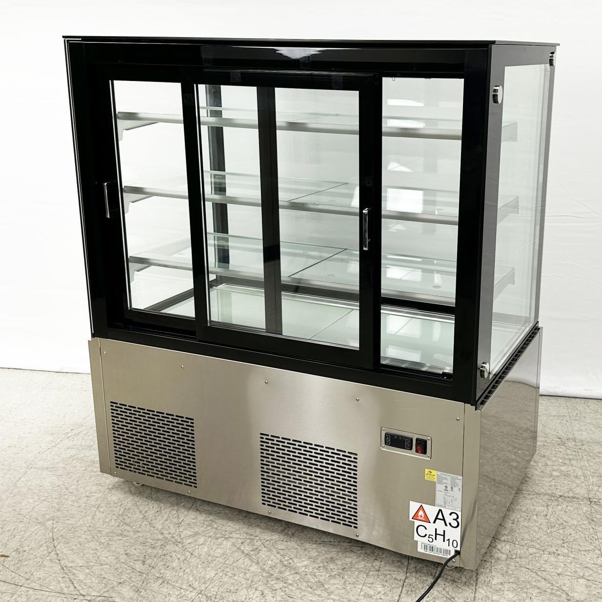 Refrigerated Bakery Display Cooler Case for Pastry Deli Upright 48" Wide Cooler Glass Display Curve Case Refrigerator-Commercial NSF UL ETL CW-371