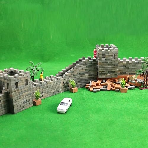 Miniatura 4 de Cayway Juego de 100 piezas de mini azulejos rojos para techo, azulejos falsos de 0.709 in, mesa de arena, accesorios de micro paisaje, bricolaje