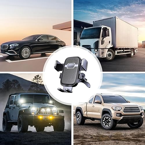 Miniatura 2 de Soporte de teléfono para automóvil, soporte de ventilación giratorio de 360, liberación con una sola mano, teléfonos inteligentes de 4.2 a 7.2