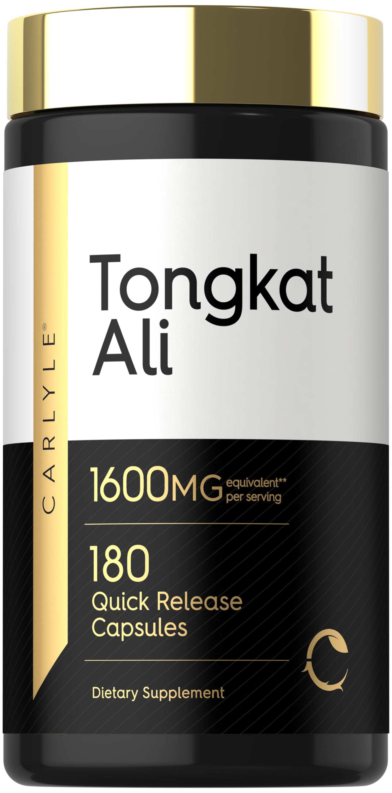Carlyle Tongkat Ali | 180 Quick Release Capsules | Non-GMO and Gluten Free Supplement