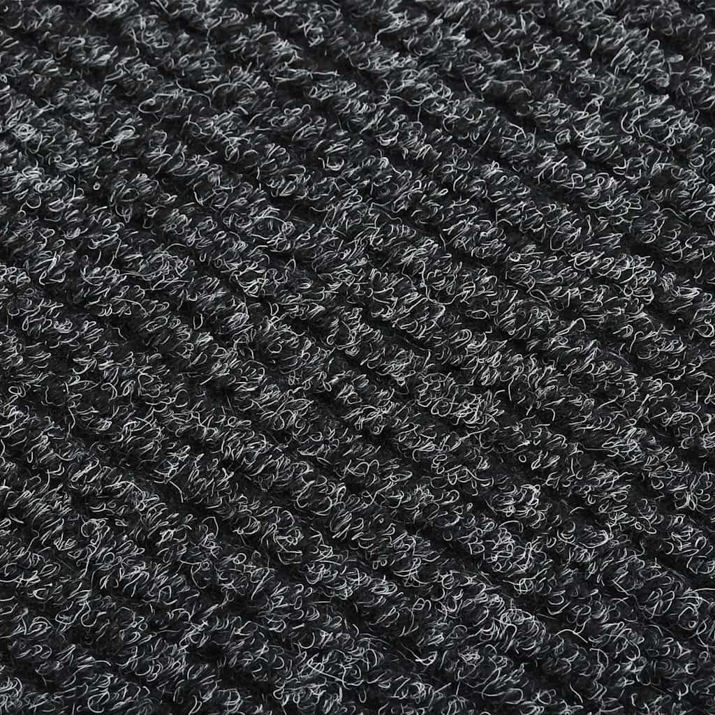 Alfombra antisuciedad, 100 x 400 cm, color antracita, resistente con parte trasera de gel antideslizante para entrada, superficie de fieltro punzonado que absorbe la humedad