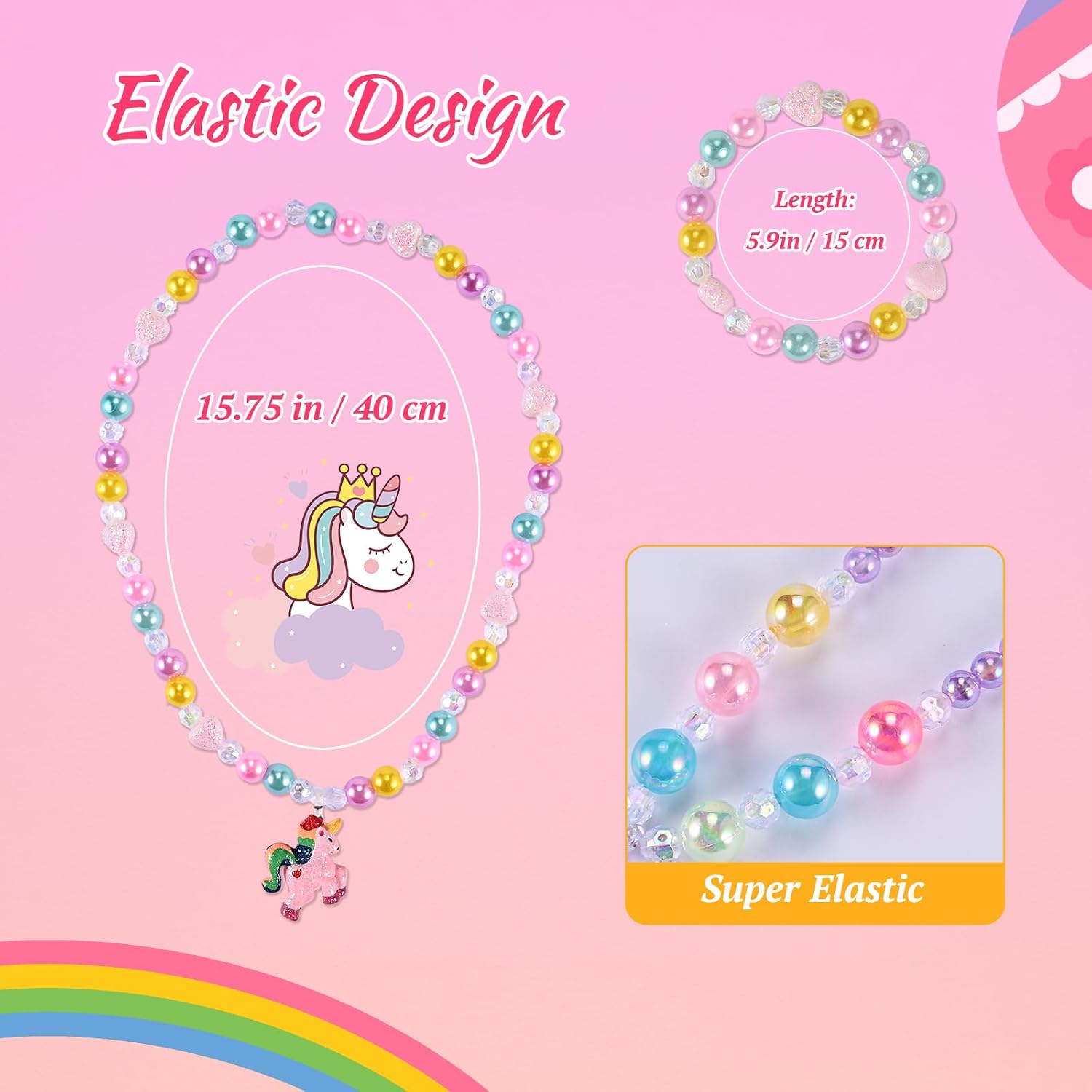 Faburo 10pcs Toddler Jewelry Girls Necklaces