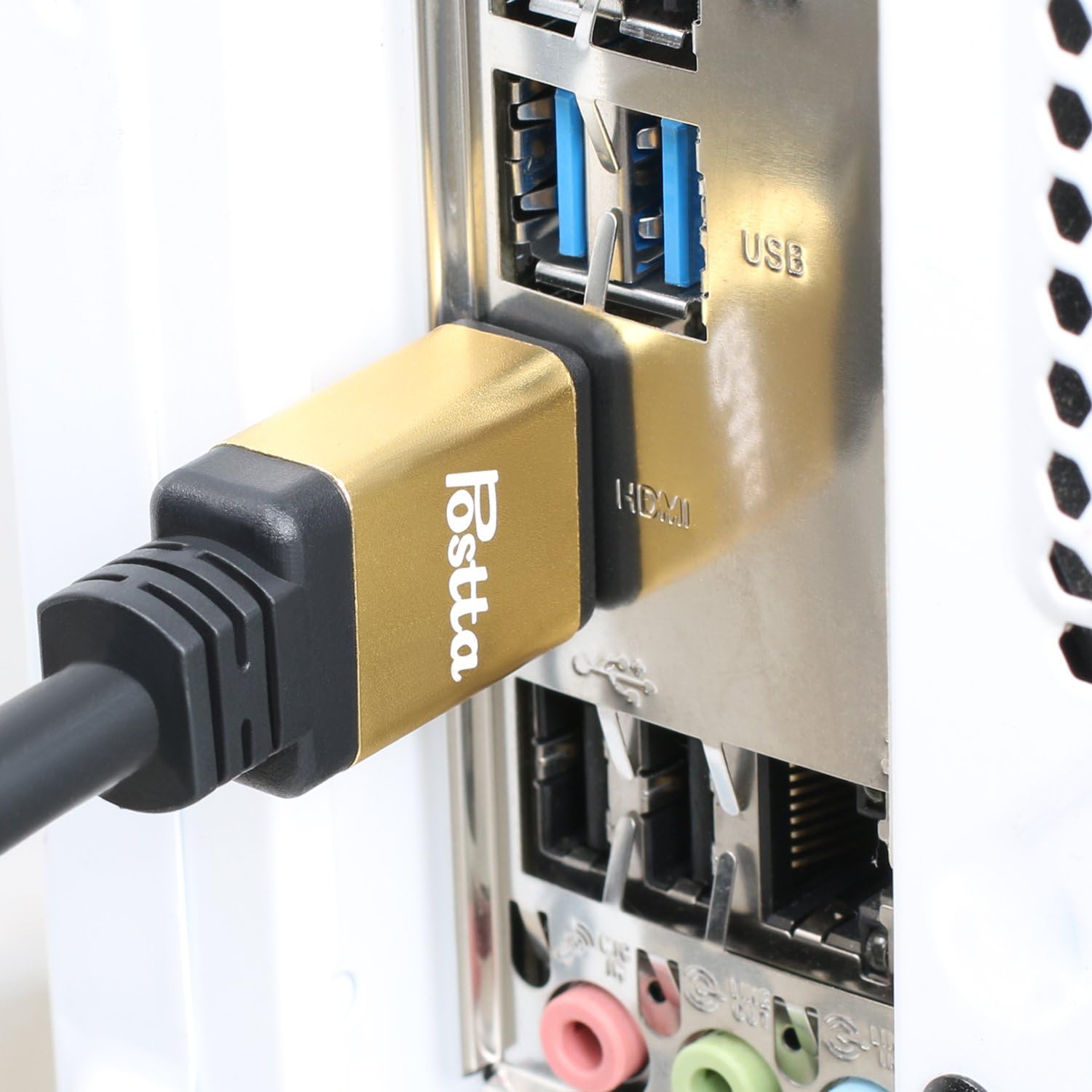 Bеѕt Rеvіеw HDMI Cable 20 Feet Postta HDMI 2.0V Cable with 2 Piece Cable Ties+2 Piece HDMI Adapters Support 4K 2160P,1080P,3D,Audio Return and Ethernet-Gold