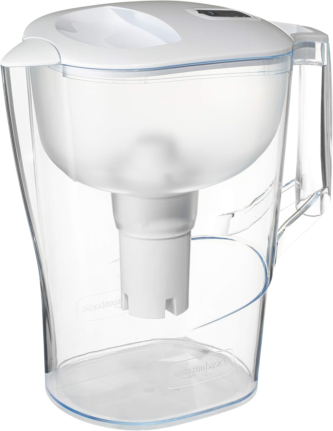  Basics 10-Cup Water Pitcher with Water Filter Included, Compatible with Brita - Clear/White: Home & Kitchen