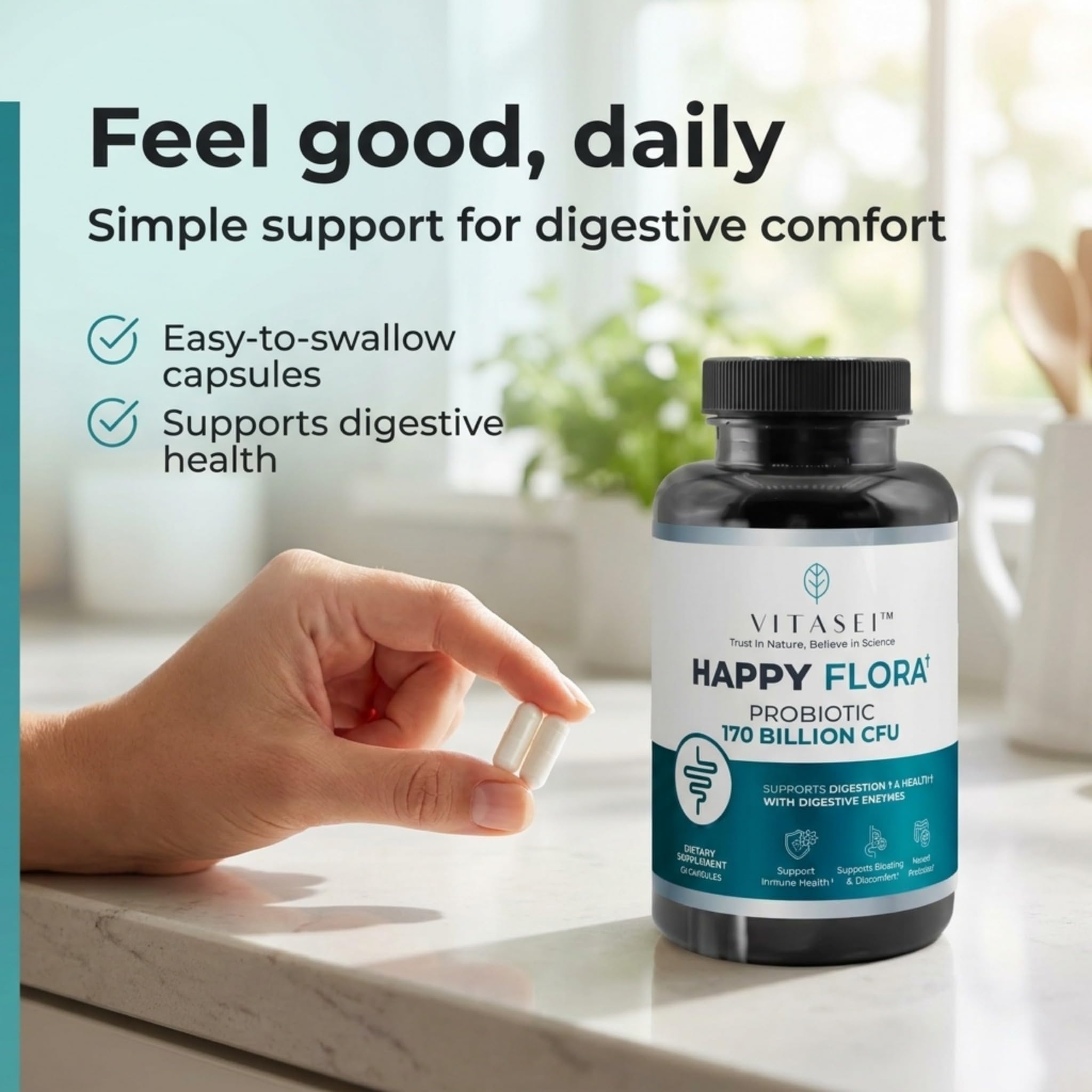 Amazon.com: VITASEI Happy Flora Probiotic Metabolic Supplement