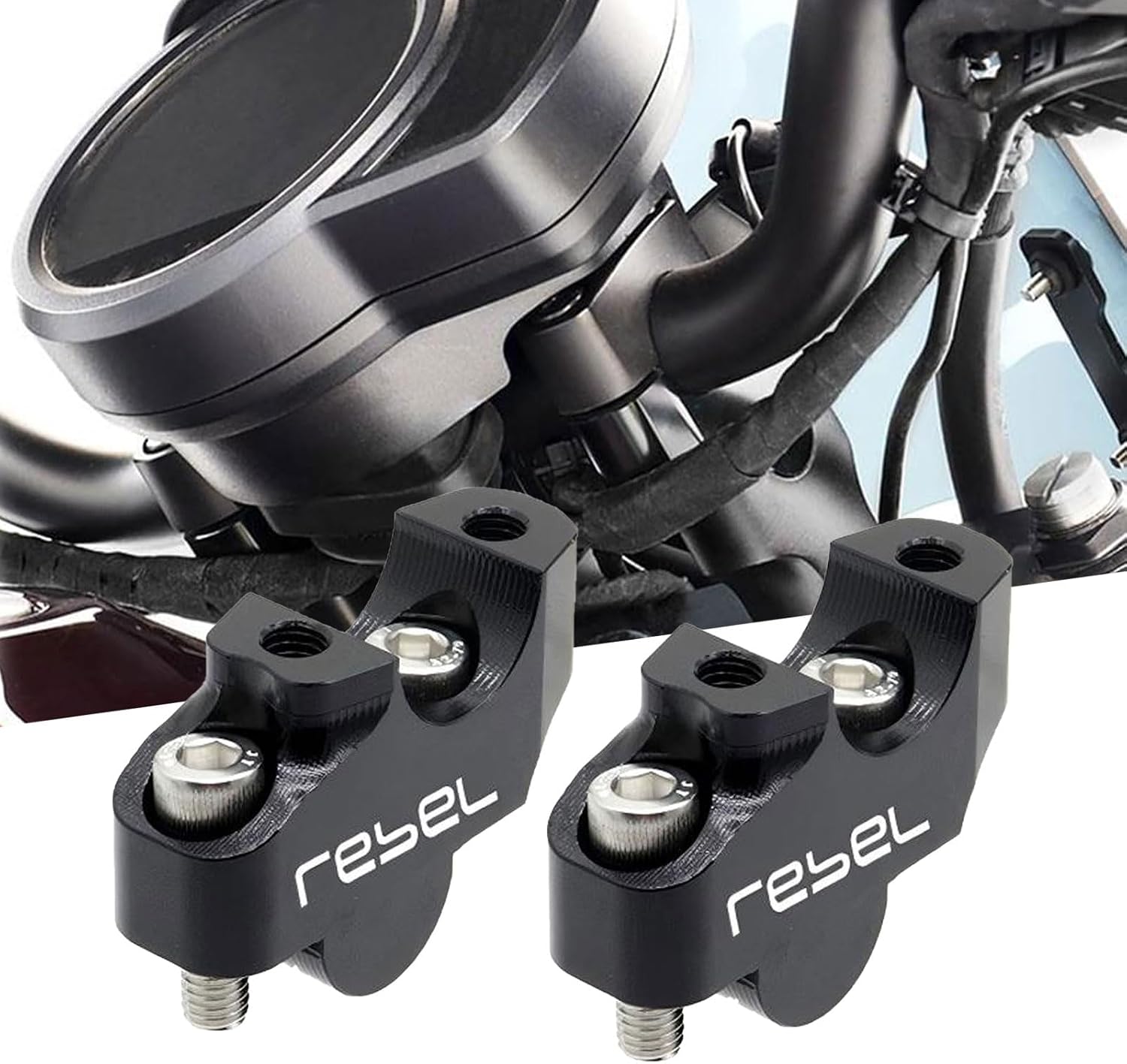 Motorcycle Handlebar Risers Fit Rebel500 Rebel1100 Rebel300 Rebel250 2020 2021 2022 2023 2024 2025 2026 All Year Handle Bar Risers Clamp Bracket 2025 Rebel 500 1100 300 Accessories