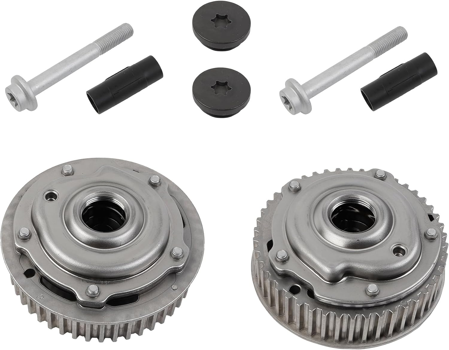 Dasbecan Engine Timing VVT Camshaft Sprocket Kit Compatible with Chevy Cruze Sonic Aveo Trax 1.6L 1.8L 2010-2020 Intake Exhaust Cam Phaser Gear Replaces# 55568386 55567048 12992410