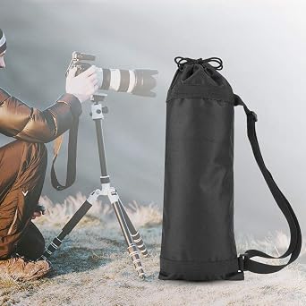 TR Black Portable Foldable Outdoor Oxford Padded Camera Bag TR Microphone Monopod