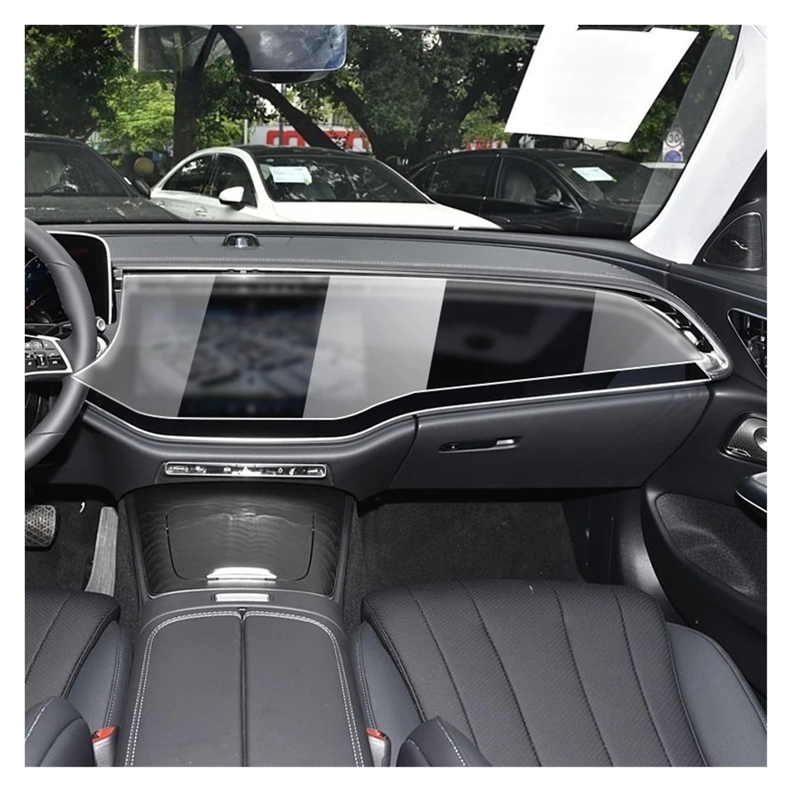 Für Mercedes-Benz E-Klasse W214 2024-2025 Auto-Bildschirmnavigation TPU-Folie Matter Blendschutz Kratzfest Displayfolie