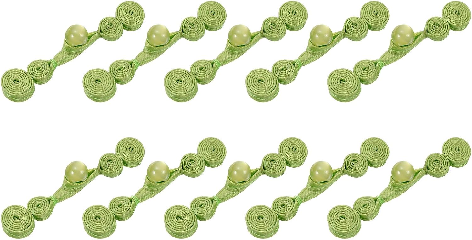 uxcell Chinese Knots Frog Buttons Closure Sewing Fasteners, Faux Pearl Chinese Closure Buttons