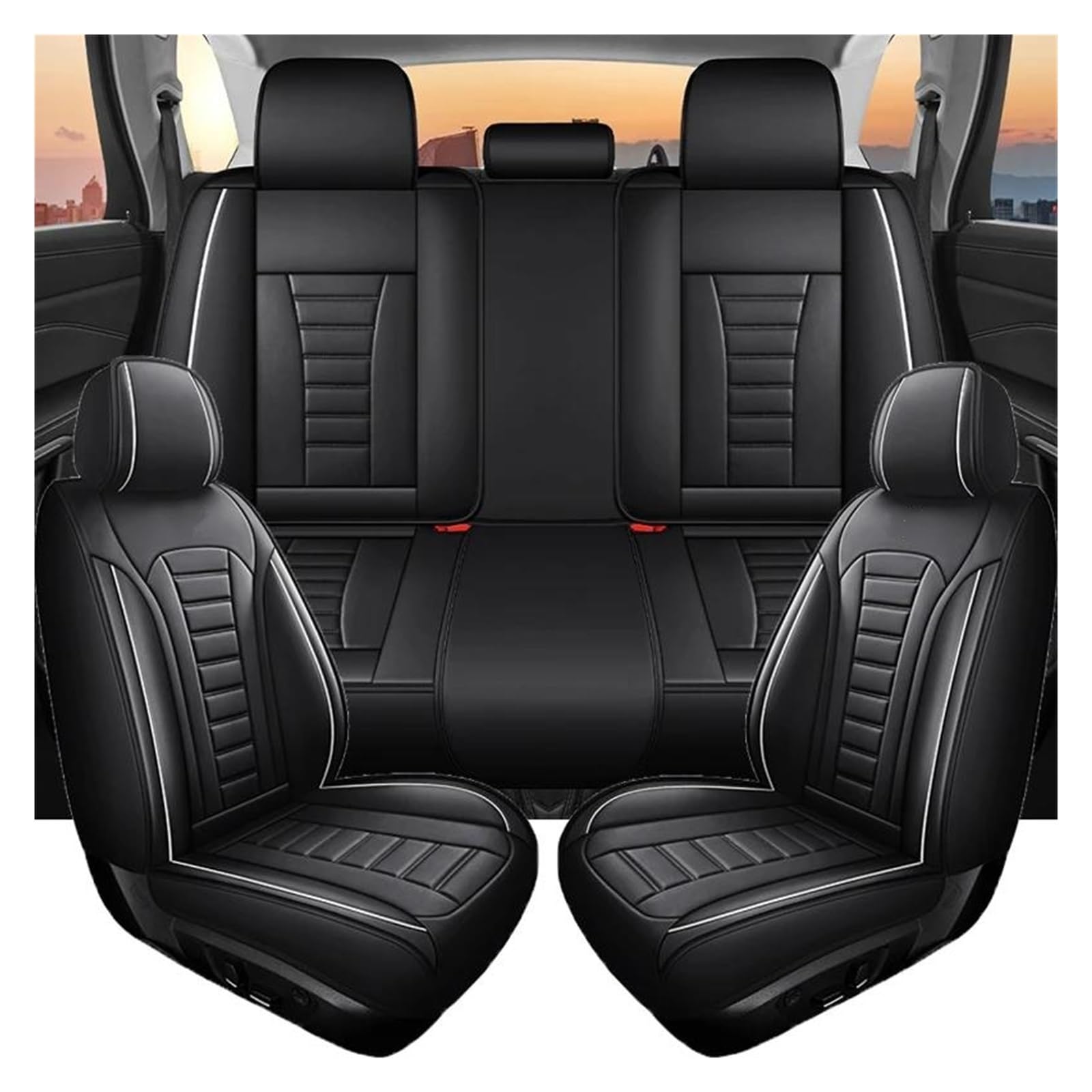 Housse de siège auto imperméable universelle en simili cuir pour berline et SUV - 6