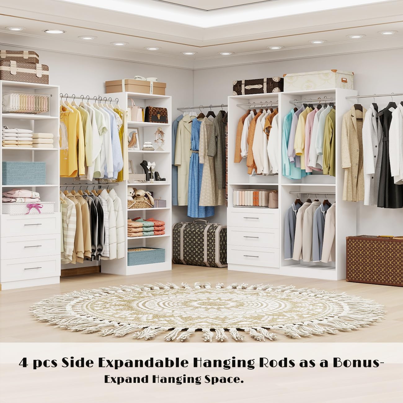 Amazon.com: dooloric Closet System with 4 Sets, 8-21FT Closet
