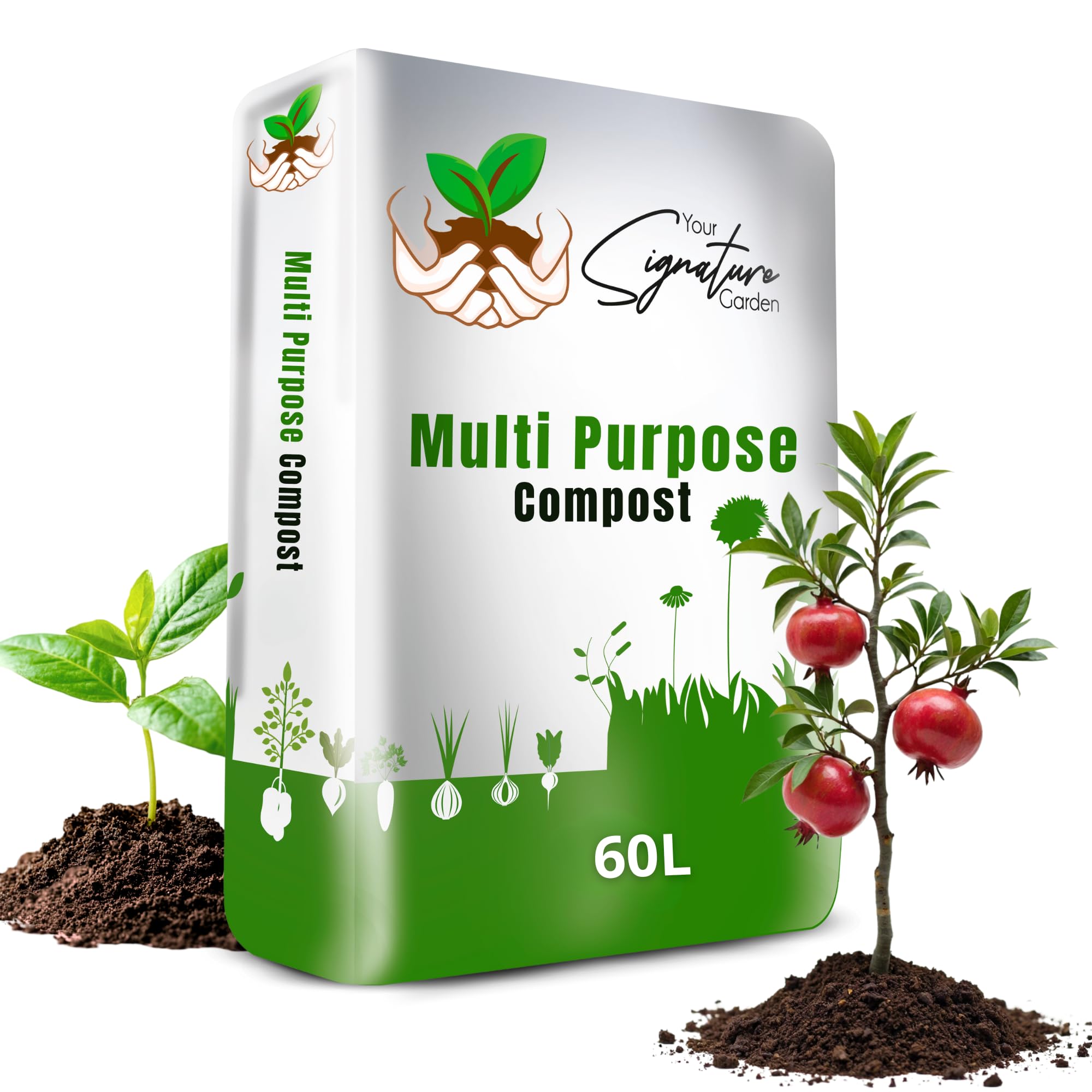 Laeto Multi Purpose Compost 60L - Premium Potting Compost for Healthy Growth Top Grade Potting Soil Peat Free for Flowers, Vegetables & Plants