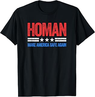 Vintage Style USA Make America Safe Again Tom Homan Funny US Patriotic Party T-Shirt
