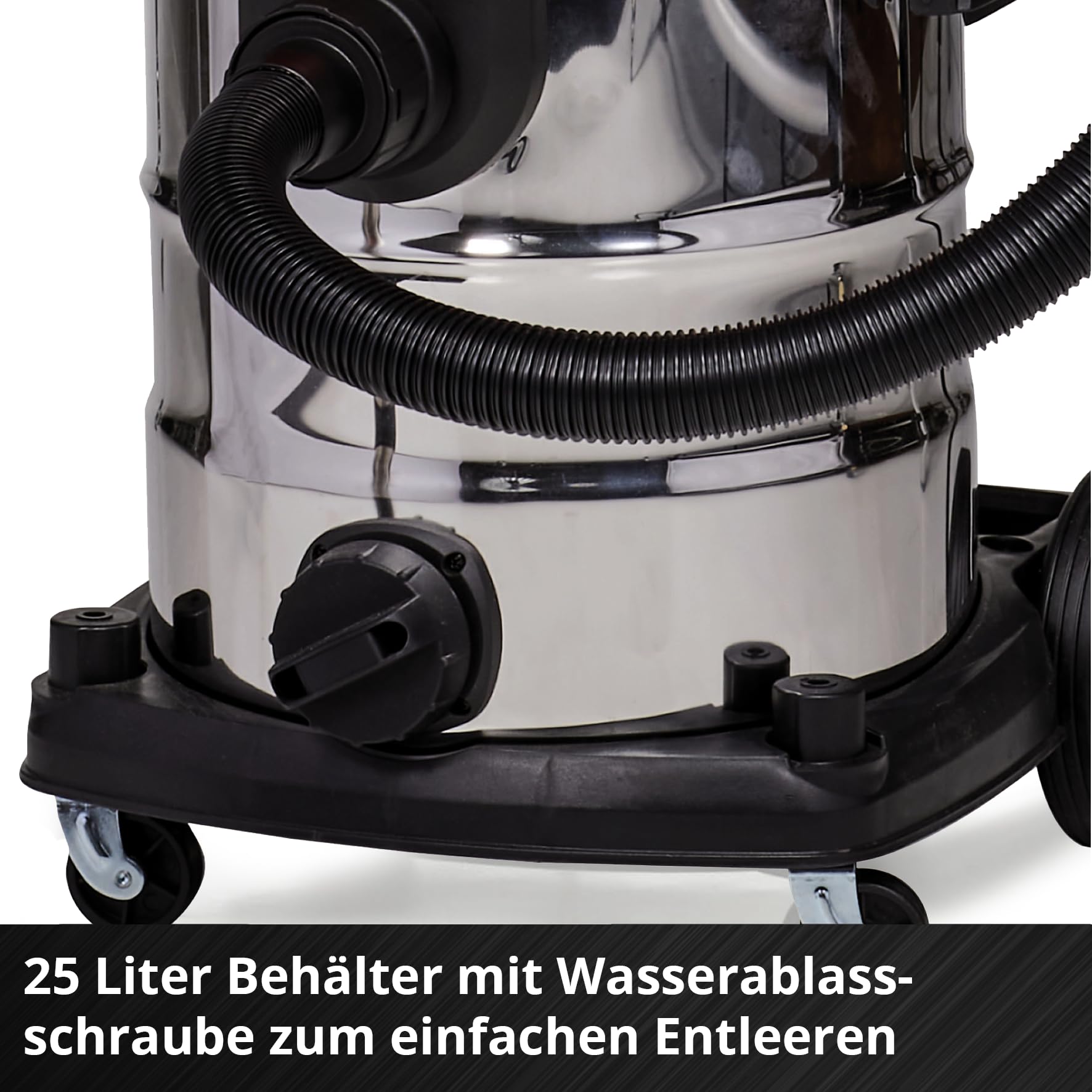 Einhell Akku-Nass-Trockensauger TE-VC 36/25 Li S-Solo Power X-Change (Li-Ion, 36 V, ECO/Boost-Mode, 150 mbar Saugleistung, Edelstahlbehälter 25l, ohne Akku und Ladegerät), Black/Red