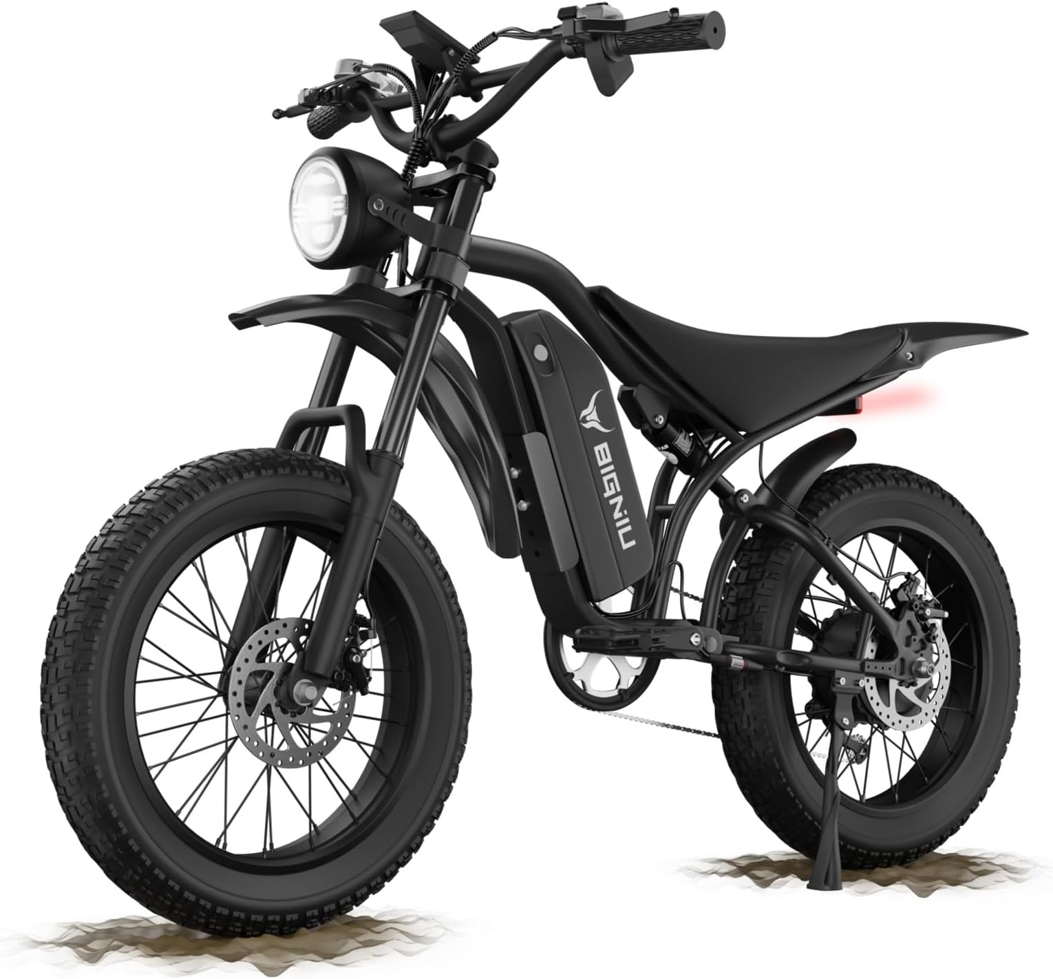 Electric Bike for Adults – 20" Fat Tire, Peak 1200W Motor, 48V 15A Battery, 7-Speed, Dual Disc Brakes for Off-Road and City Riding BG-S