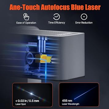 Foldable Fiber Laser Engraver, Mini Desktop Laser Engraver with Auto Focus for Travel for Wood Vinyl Leather Glass, DIY Art, Logo Design