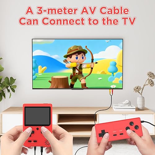 Miniatura 4 de JKV Consolas de juegos portátiles  500 videojuegos clásicos retro, batería recargable de 1020 mAh, pantalla HD de 3.0 pulgadas, juegos de viaje