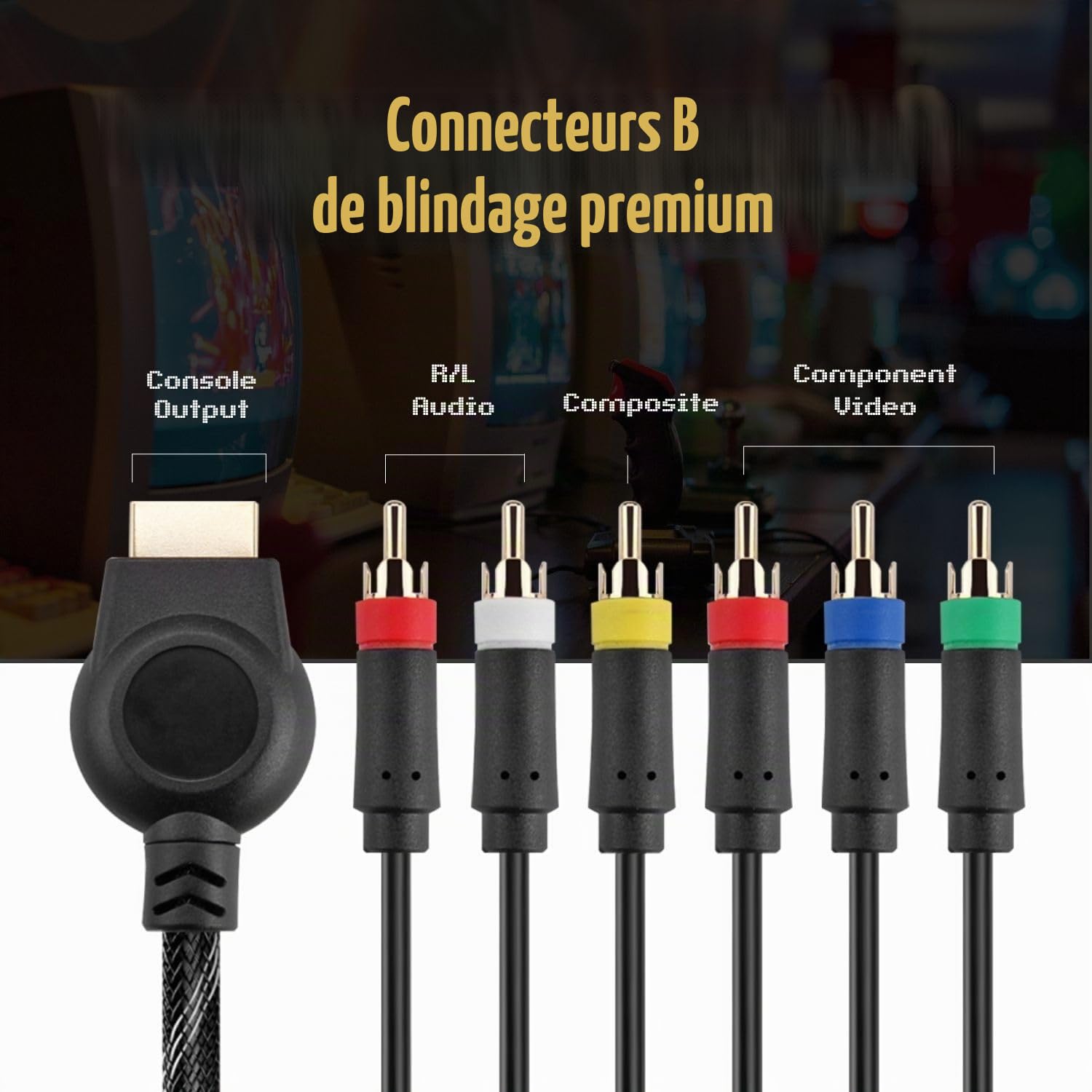 Câble AV composant TNP PS3 (6 Pieds) Câble Audio-vidéo RCA composant TVHD Premium Haute résolution HDTV pour Console de Jeux Sony PlayStation 3 PS3 et PlayStation 2 PS2 [PlayStation 3]