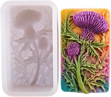 Thistle Silicone Mold for SOAP Making Wax Resin Plaster Candle Wax Flower ARTCRAFTMOLDS