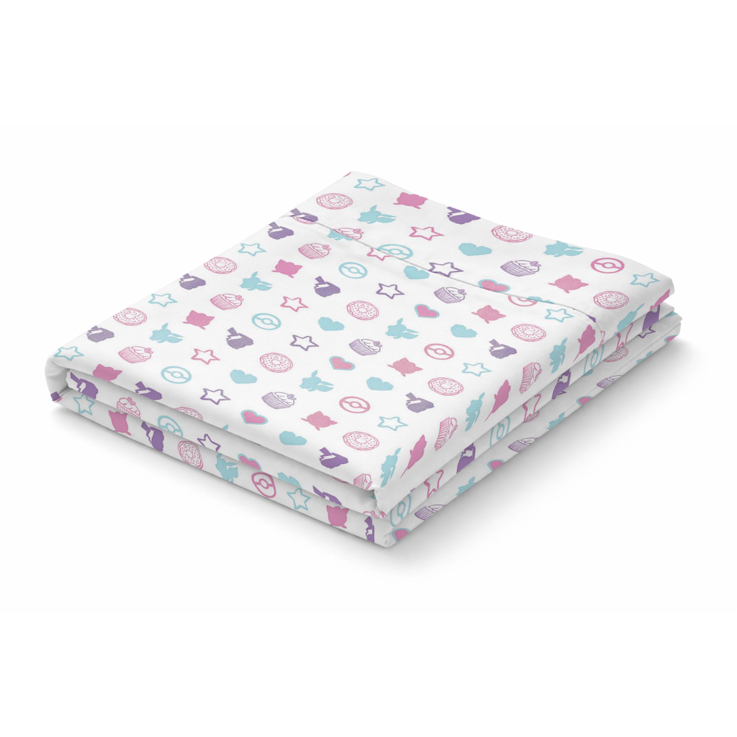 Northwest, Set completo per letto matrimoniale a tema Pokemon, con Pikachu ed Eevee, per ragazze e ragazzi, motivo semplice e grazioso