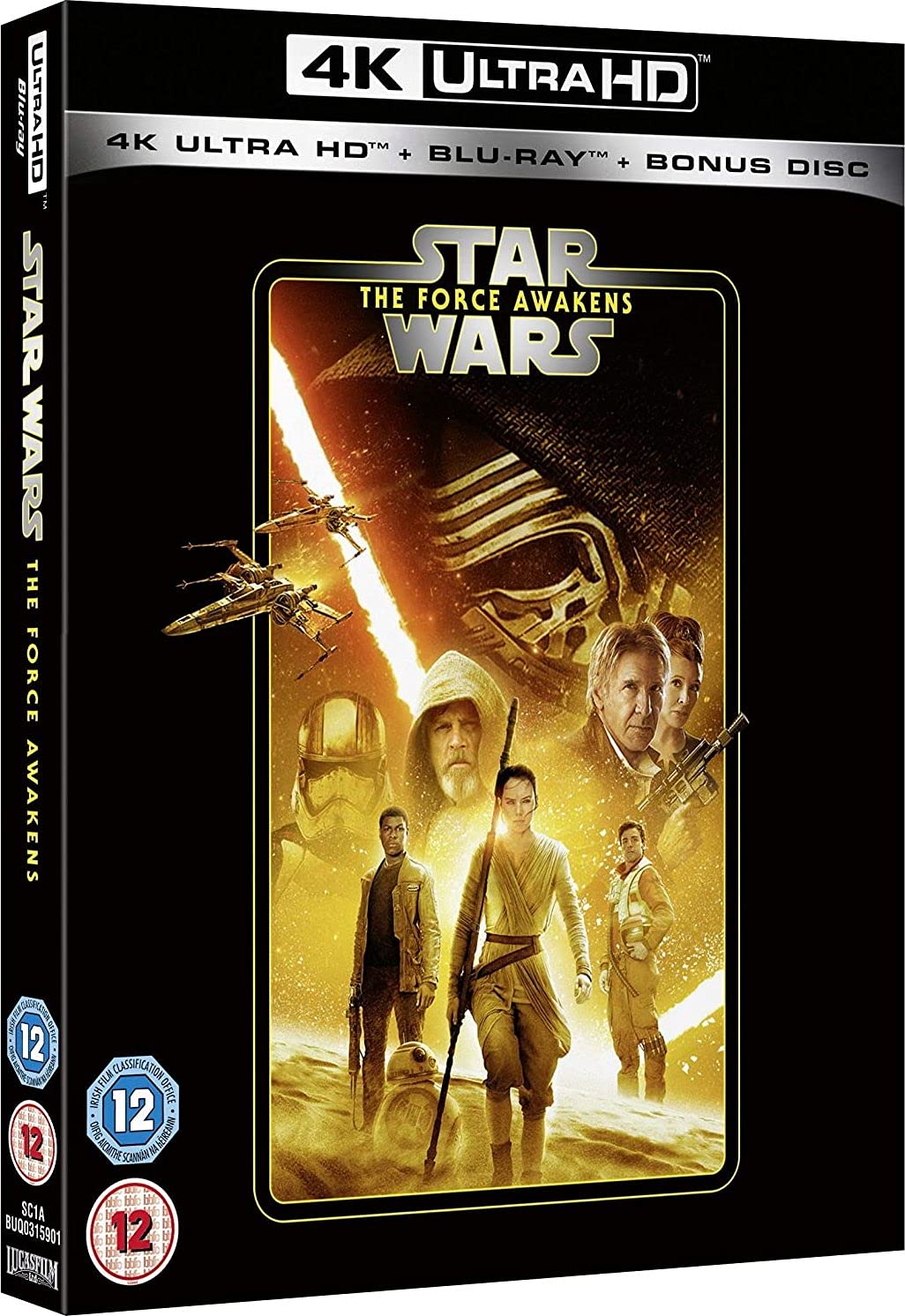 Star Wars Sequel Trilogy: The Force Awakens / The Last Jedi / The Rise of Skywalker [9-Disc Set] [4K UHD + Blu-ray] [Region Free]