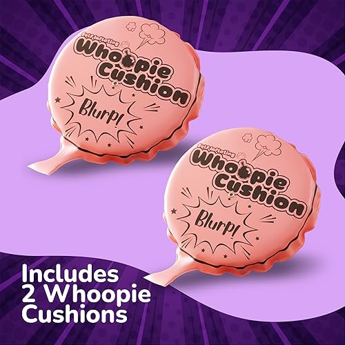Miniatura 7 de ArtCreativity Cojín Whoopie autoinflable, paquete de 2, cojines Whoopee de 6 pulgadas, rellenos de bolsas de regalo, juguetes clásicos de broma para