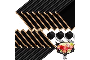 60 Sheets Black Kraft Wrapping Paper Gold Edge for Flower