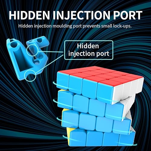 Miniatura 6 de Moyu Meilong - Cubo de velocidad 4x4, rompecabezas sin calcomanías, cubo mágico 4x4x4